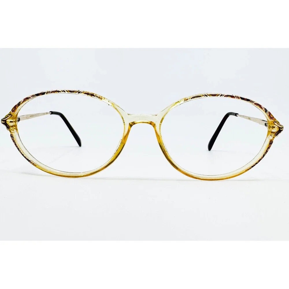 Gloria Vanderbilt Eyeglasses Women Gold Tone Oval Frame Zyloware 750 54-18-135